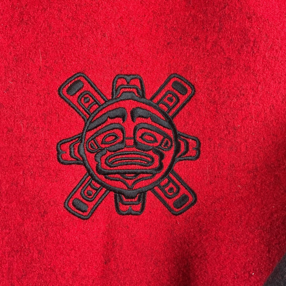 Pendleton Wool Blend Bomber Jacket Red Black Nati… - image 4